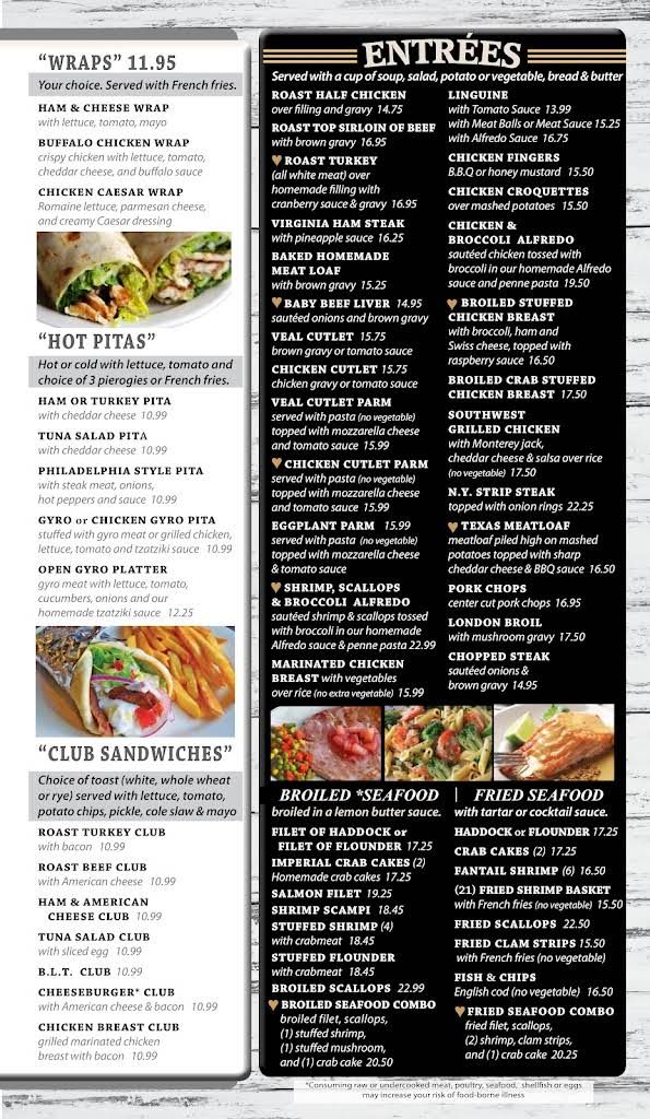 Williams Restaurant Menu 4